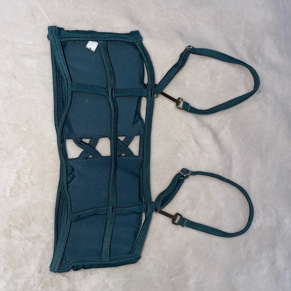 ASOS River Island Lattice Green Bikini Set - Picture 6 of 13